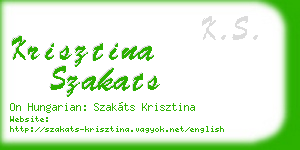 krisztina szakats business card